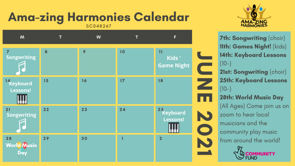 June Activities Amazing Harmonies